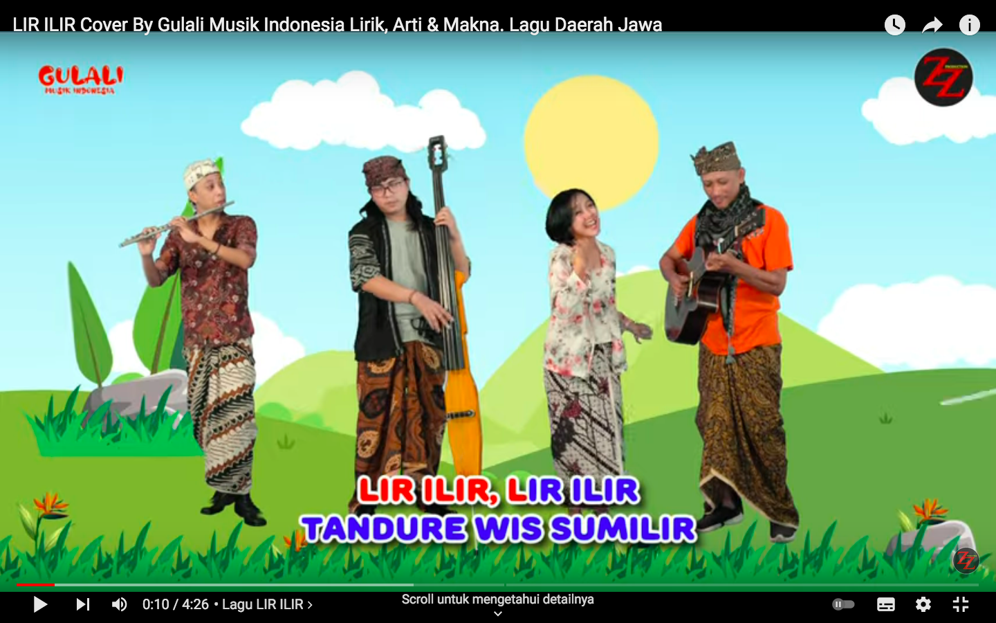 Lagu LIR ILIR oleh Gulali Musik Indonesia